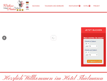 Tablet Screenshot of hotel-thielmann.de